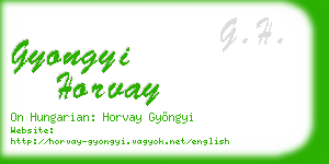 gyongyi horvay business card
